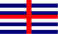 Striped Ensign Blue/White Flags